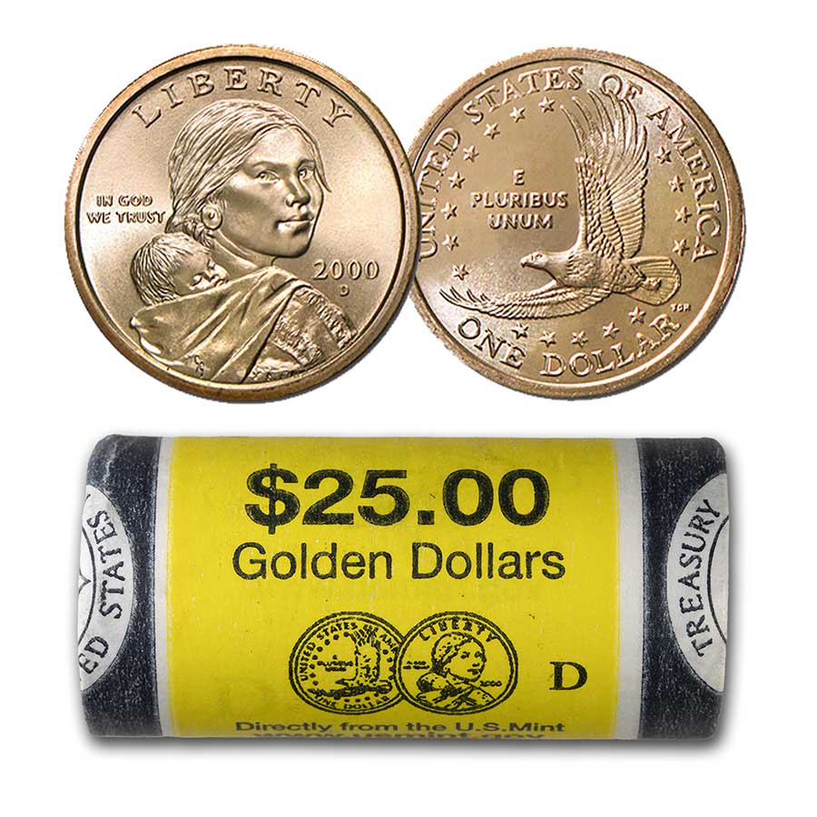 2000D Sacagawea Dollar (25Coin Mint Roll) BU SKU206443 eBay